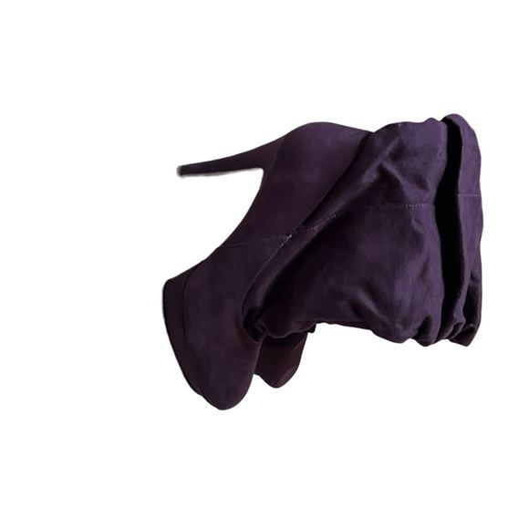 Michael Antonio Women's Purple Suede Platform Heel Boots - Picture 4 of 7